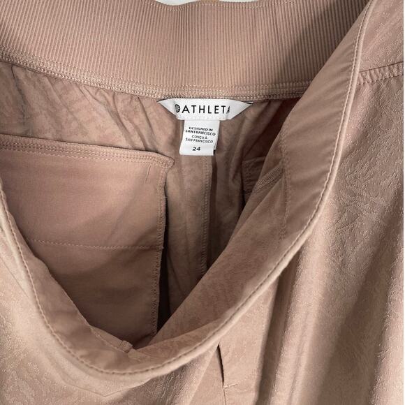 Athleta Textured Brooklyn Ankle Pants pink 24 - Picture 5 of 7